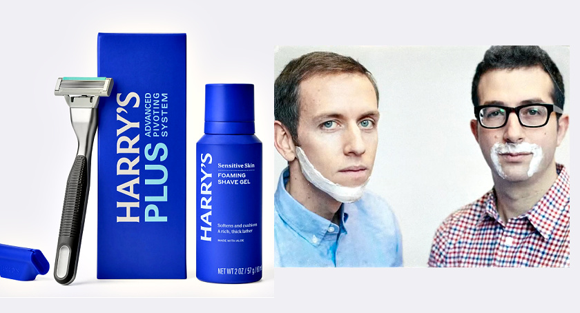 The new Harry's Plus Razor—and Harry's founders, Jeff Raider and Andy Katz-Mayfield. 