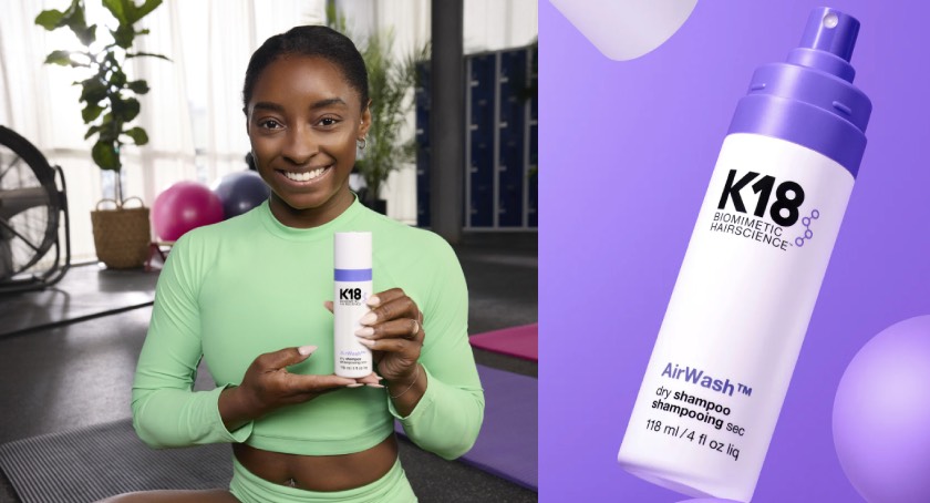 Simone Biles Promotes the New K18 AirWash