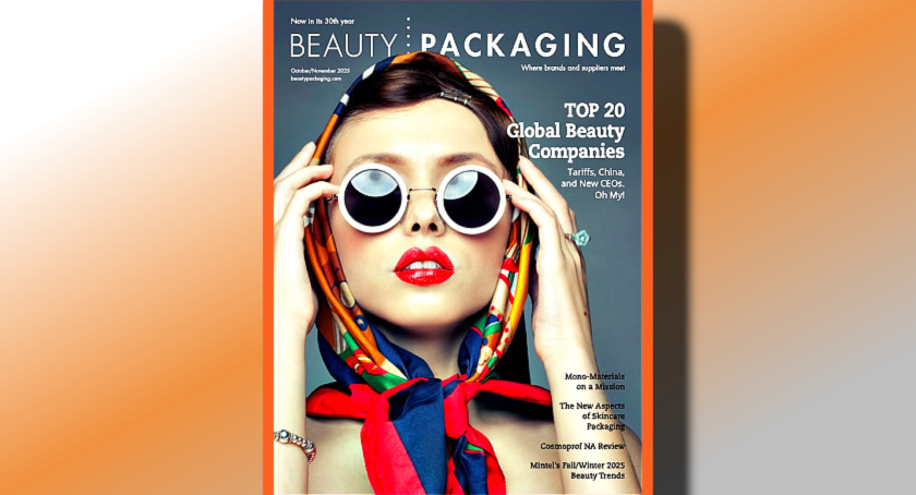 Beauty Packaging Magazine's Oct/Nov issue cover